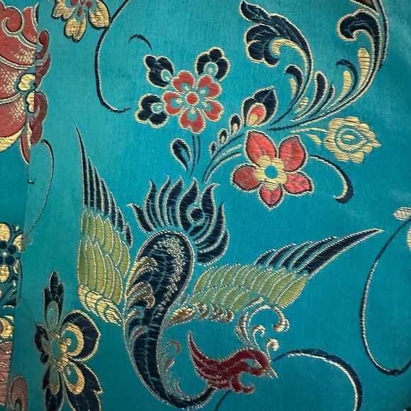 Vintage 1980’s Charlotte Ford II Teal Metallic Asian Design Blazer size 8 - Picture 7 of 7